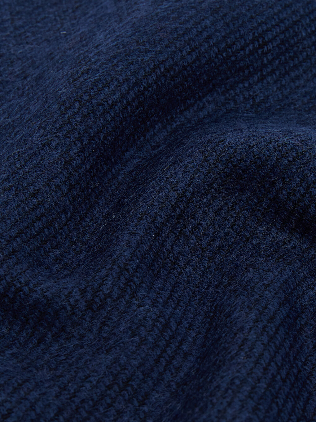 Lacivert Püskül Detaylı Düz Erkek Atkı-2