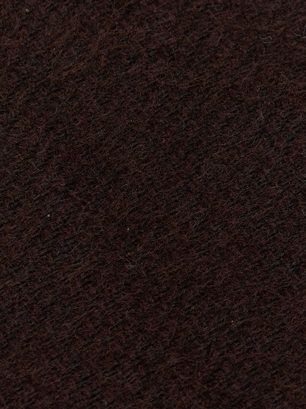 Kahverengi Püskül Detaylı Düz Erkek Atkı-2