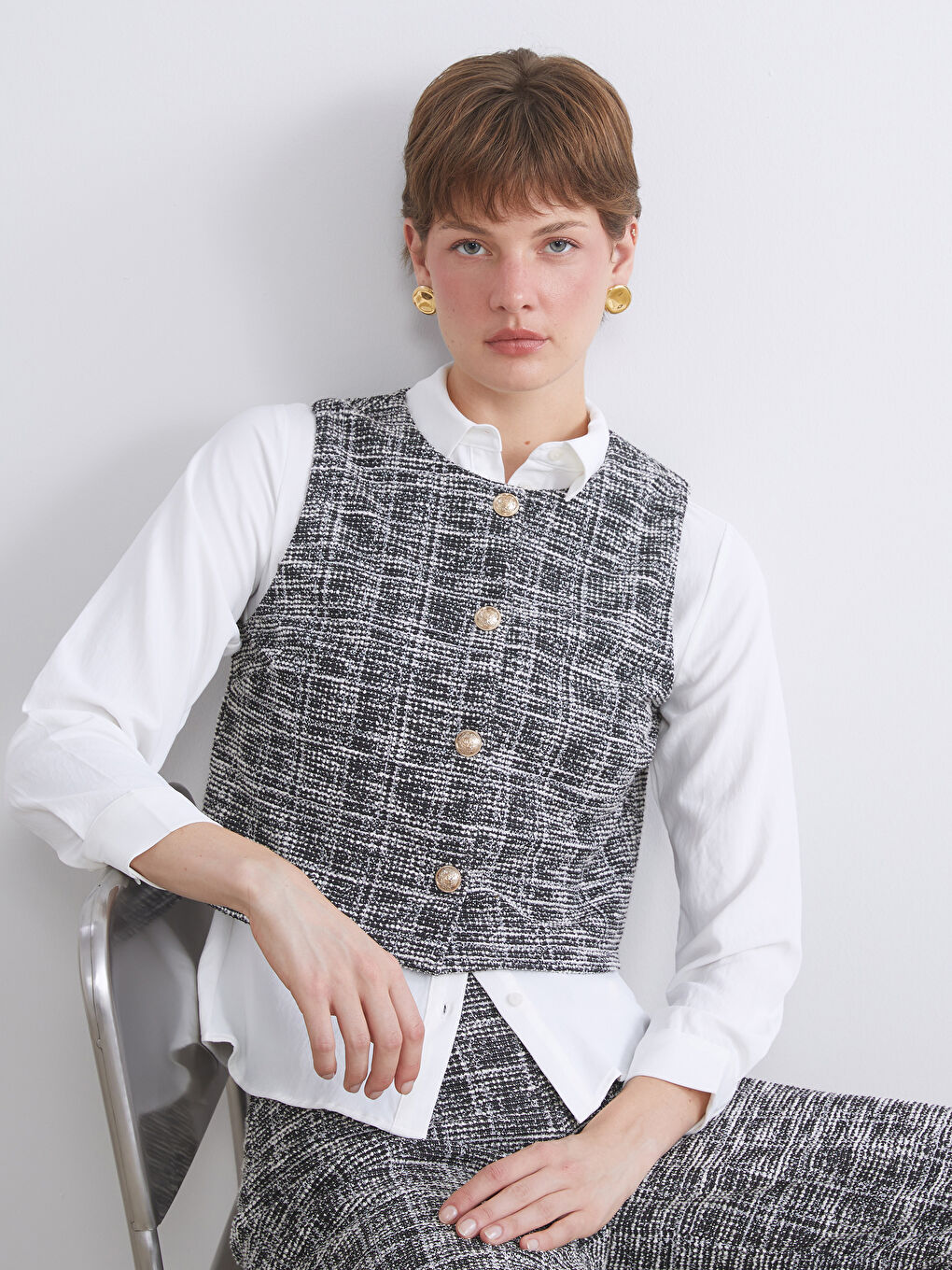 LCWAIKIKI Classic Woman BLACK Waistcoat -W5JG94Z8-CVL