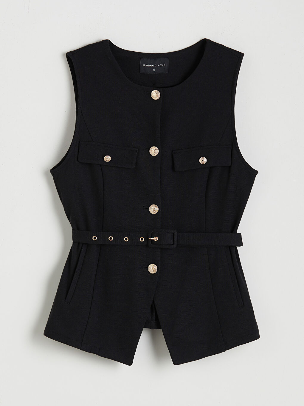 Woman BLACK Suit Waistcoat-5