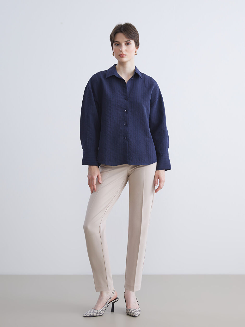 LCW Vision Woman NAVY Shirt -W5JH02Z8-CUJ