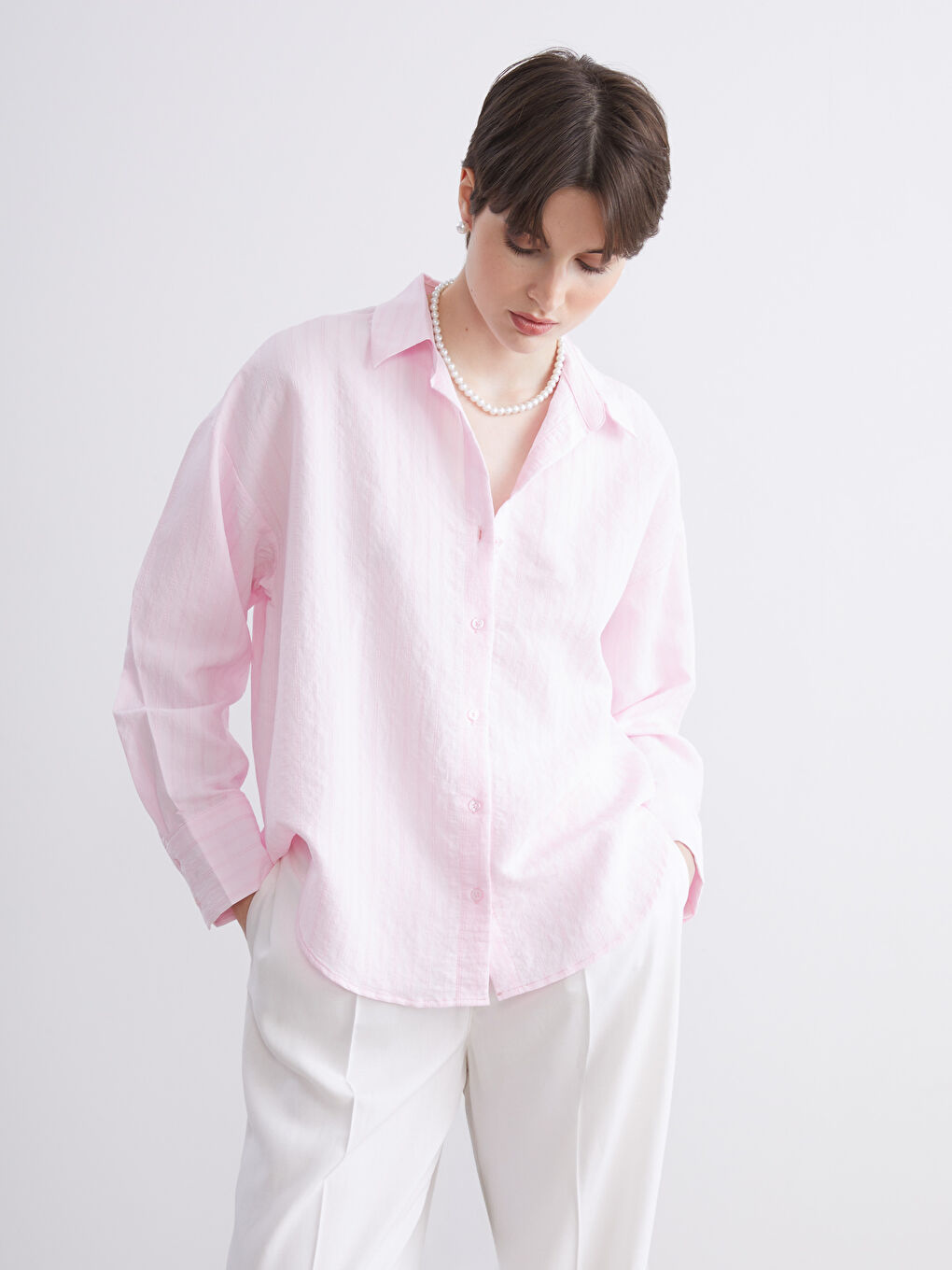 LCW Vision Woman PINK Shirt -W5JH02Z8-CUK