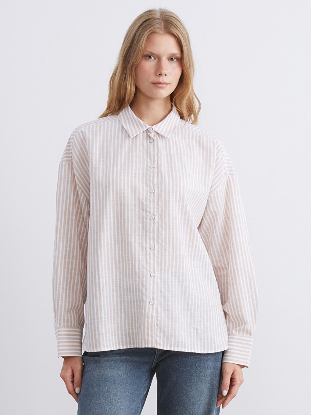 Striped Oversize Women's Shirt