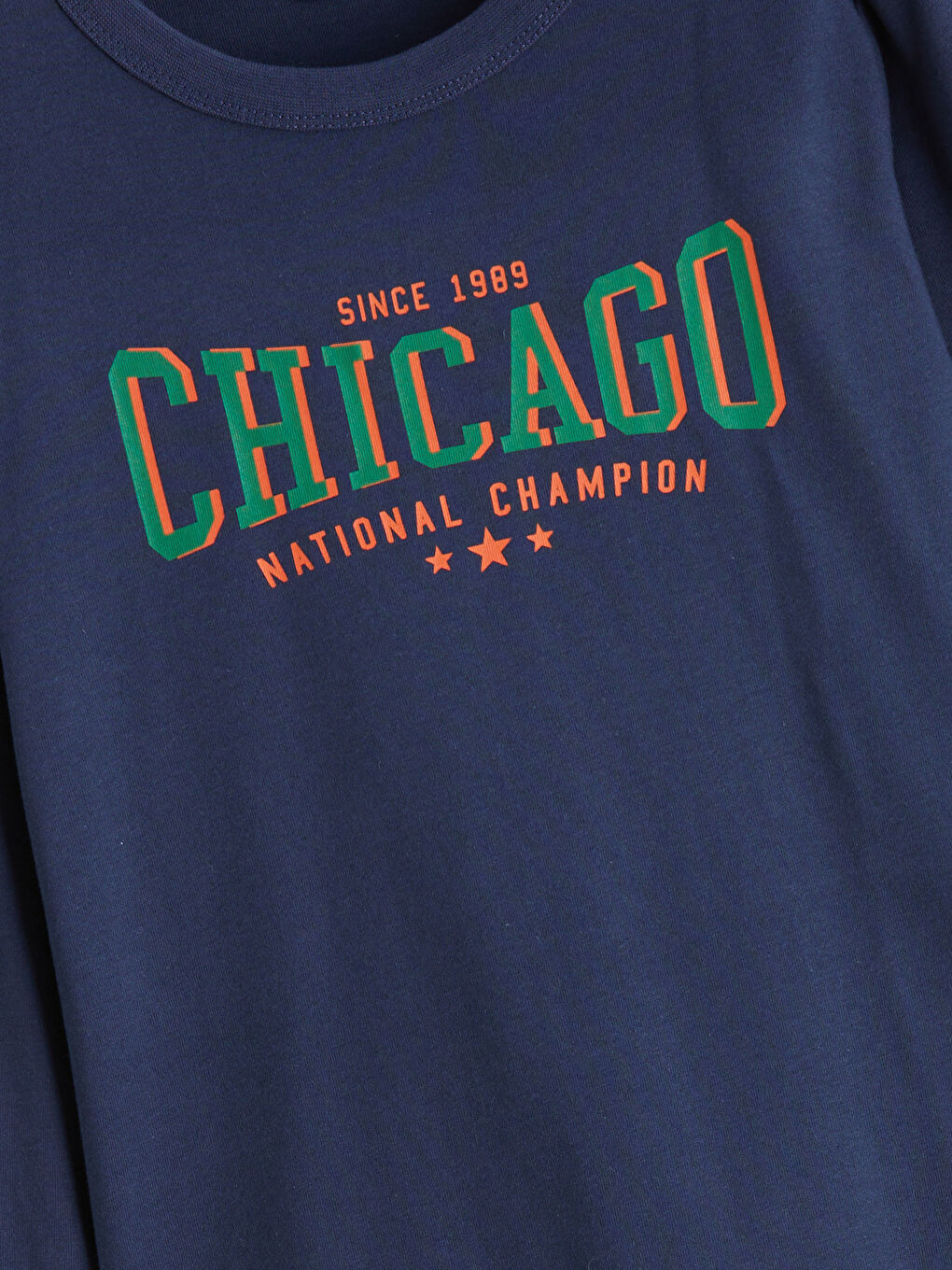 İndigo Bisiklet Yaka Erkek Çocuk Tişört-1