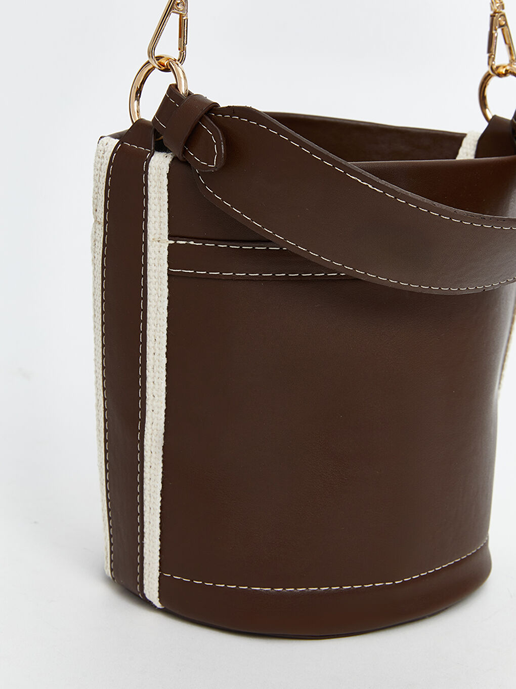 Kahverengi Deri Görünümlü Kadın Omuz Çantası-3