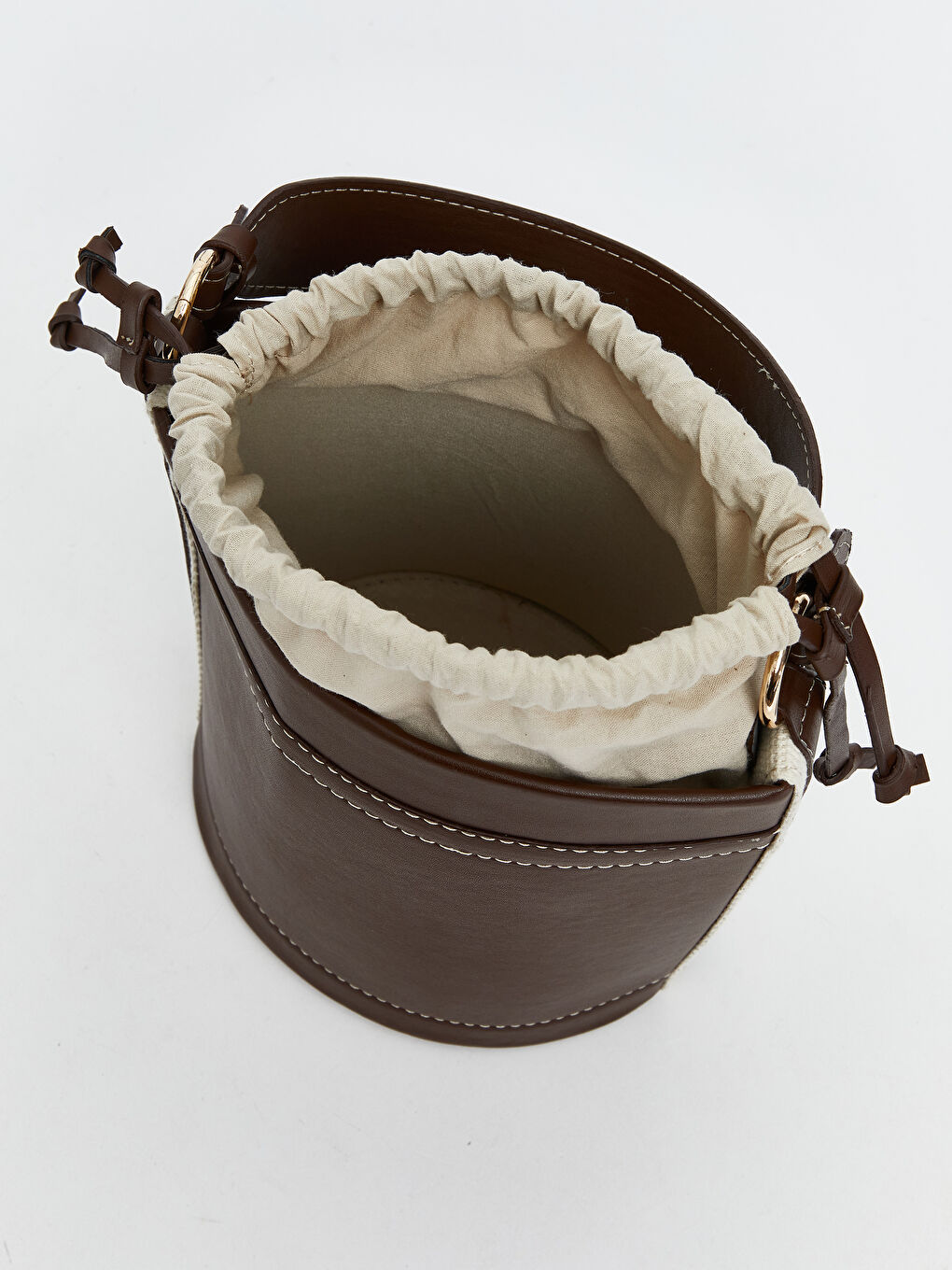 Kahverengi Deri Görünümlü Kadın Omuz Çantası-6