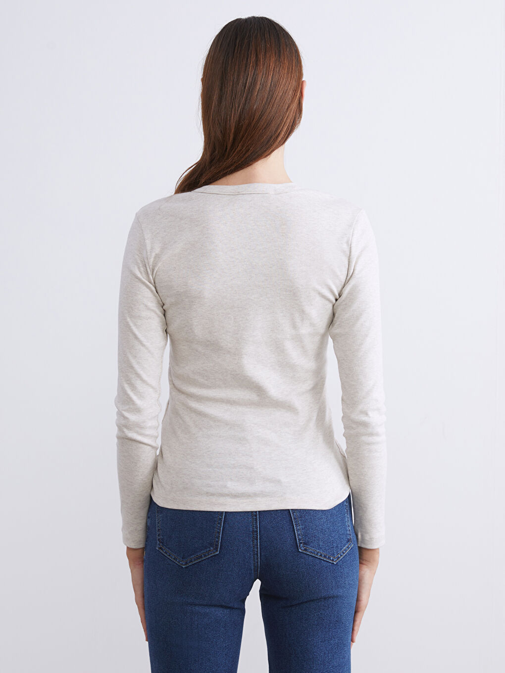 Crew Neck Ribbed Women's T-Shirt-3