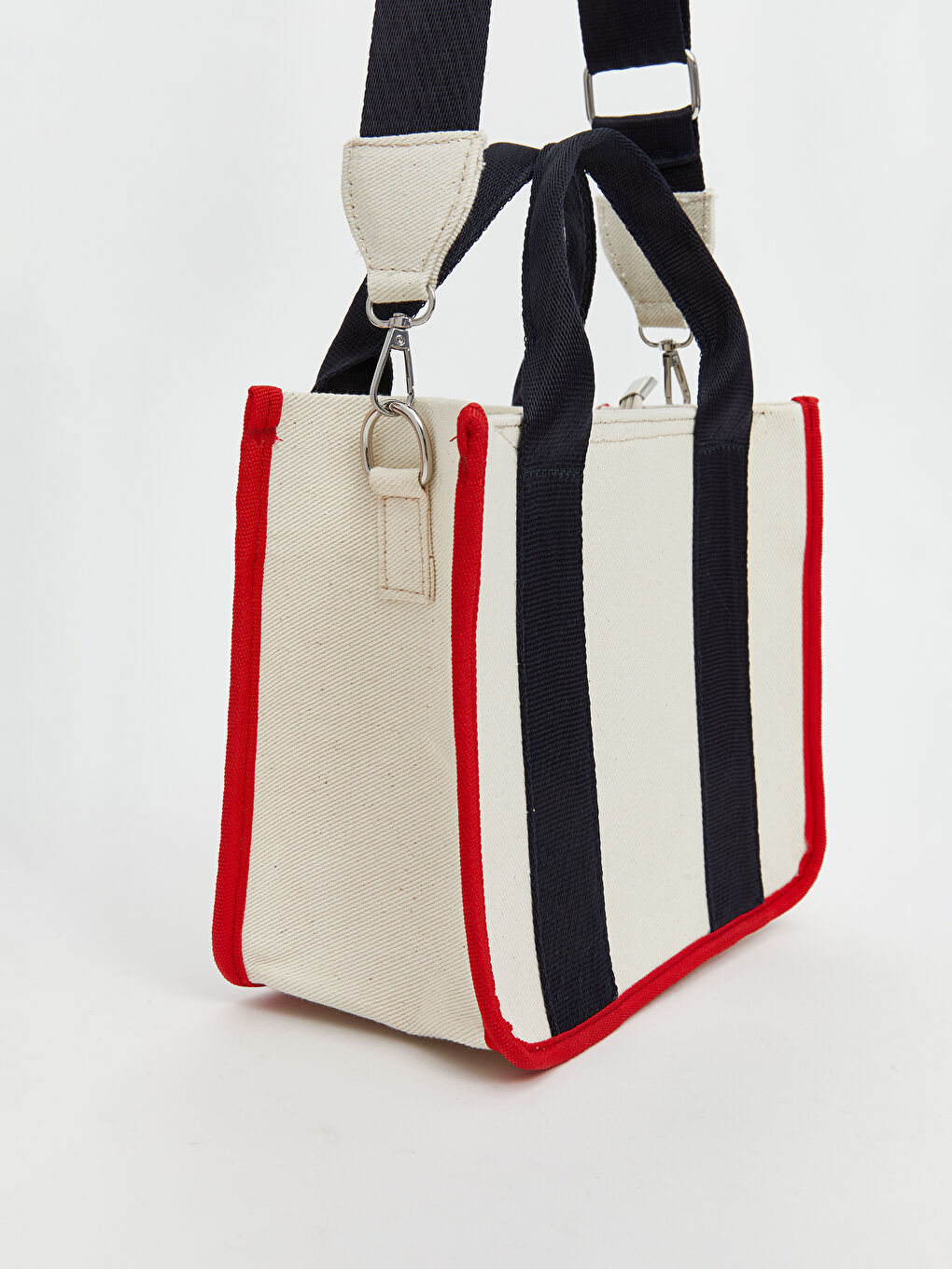 Bej Renk Bloklu Kadın Kol Çantası-1