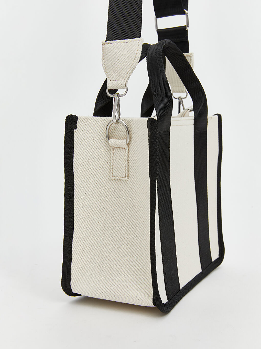 Bej Renk Bloklu Kadın Kol Çantası-1