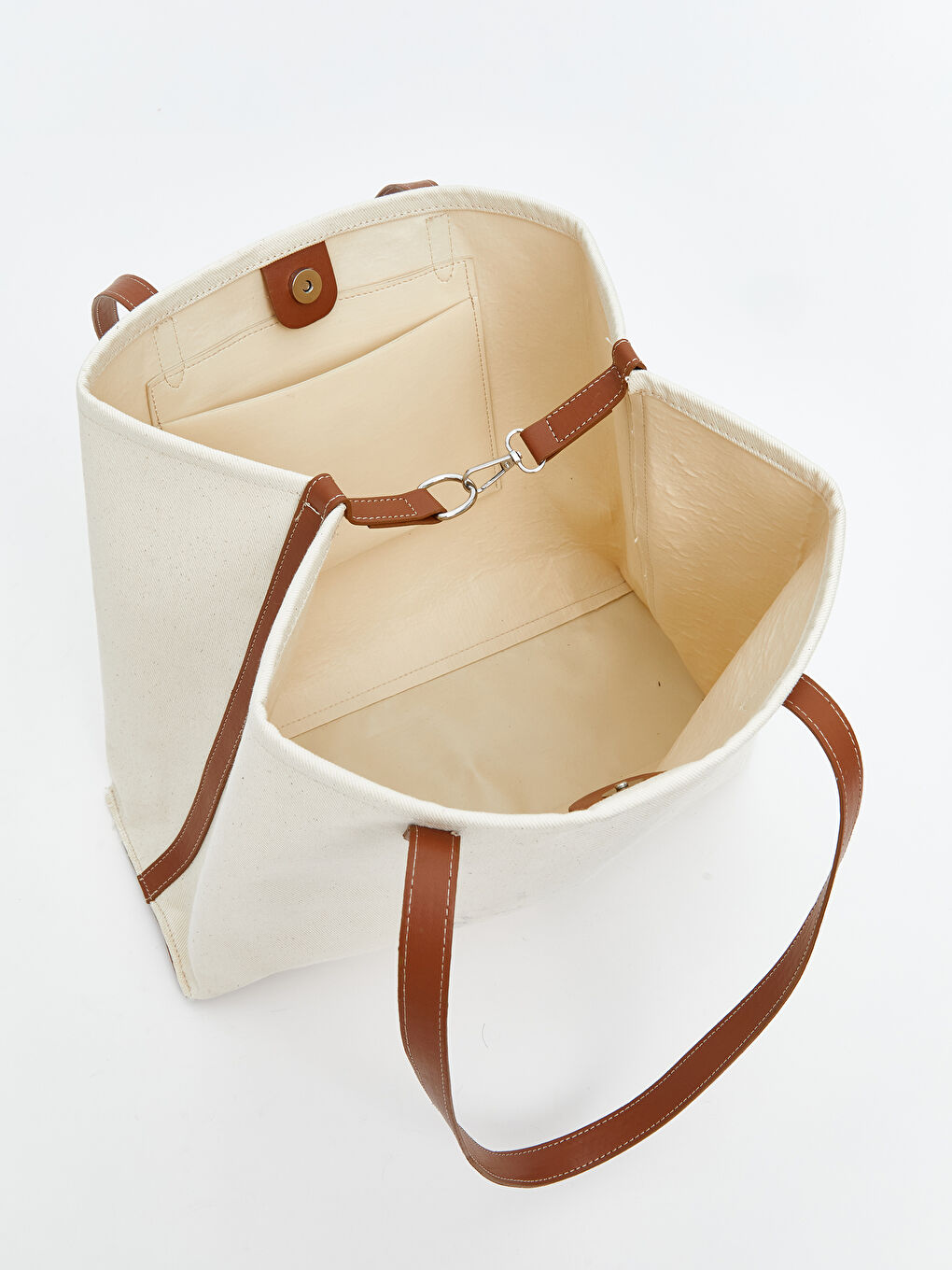 Ekru Kadın Kol Çantası-3