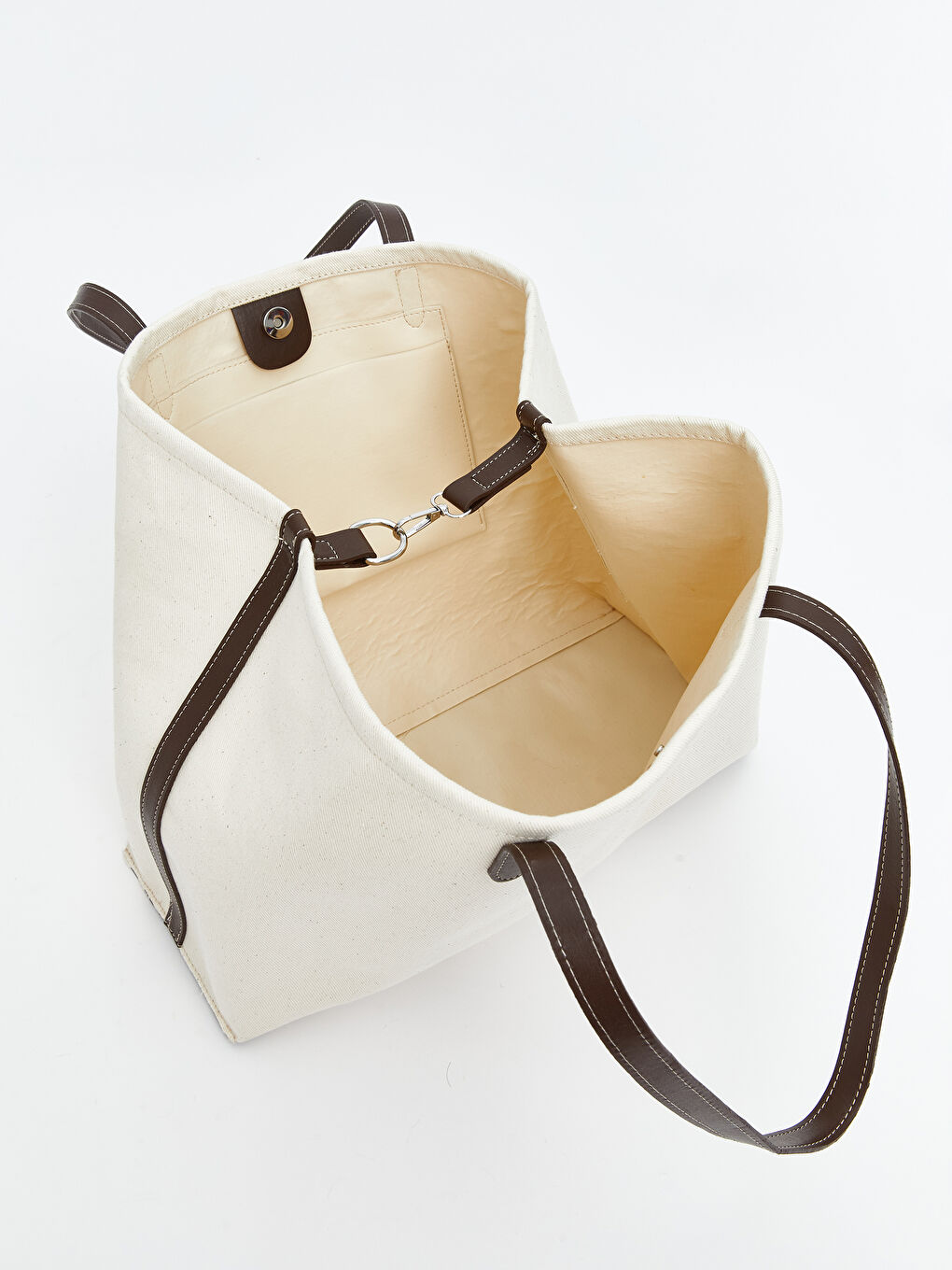 Ekru Kadın Kol Çantası-3