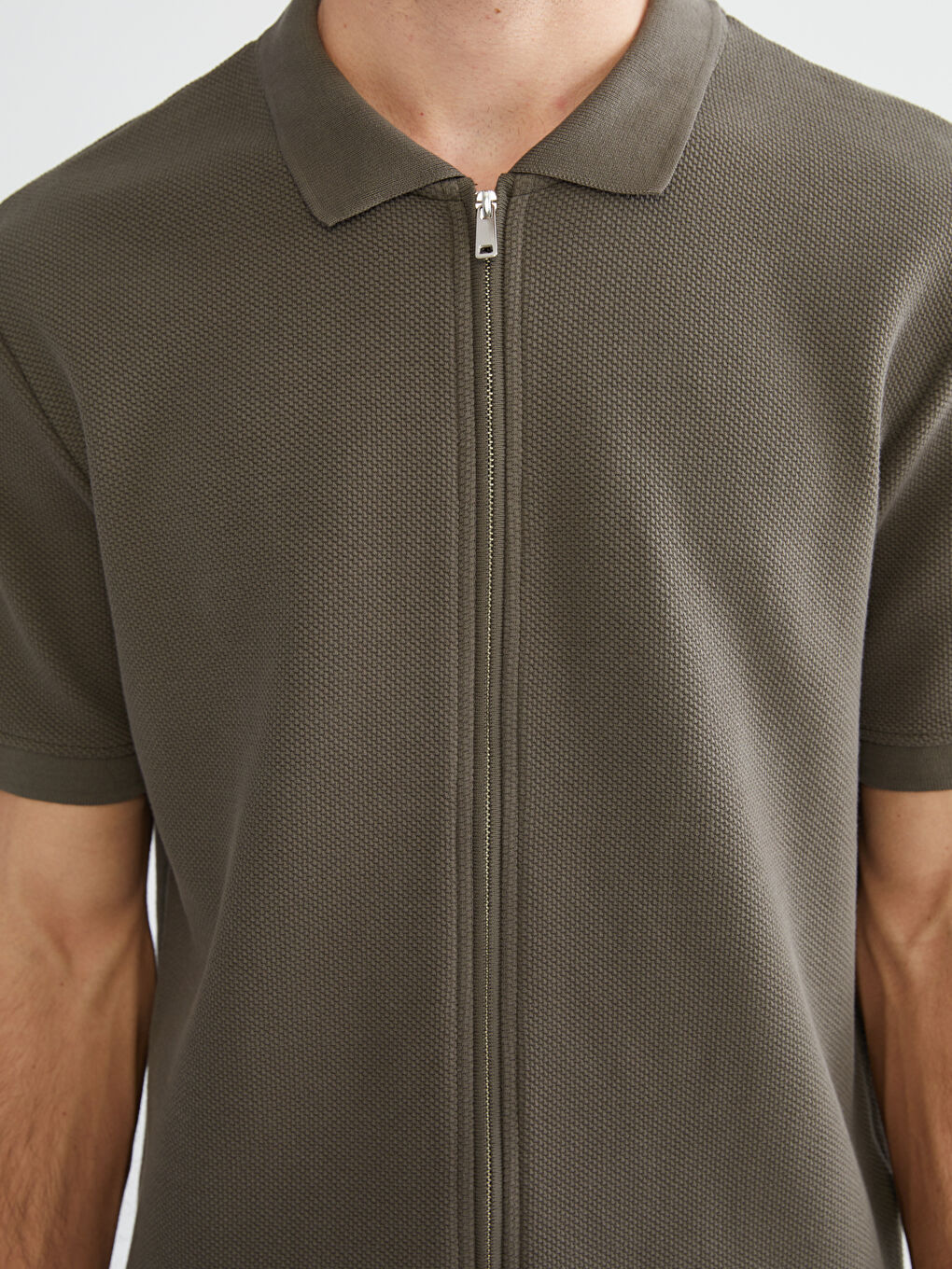 Haki Regular Fit Kısa Kollu Erkek Gömlek-4