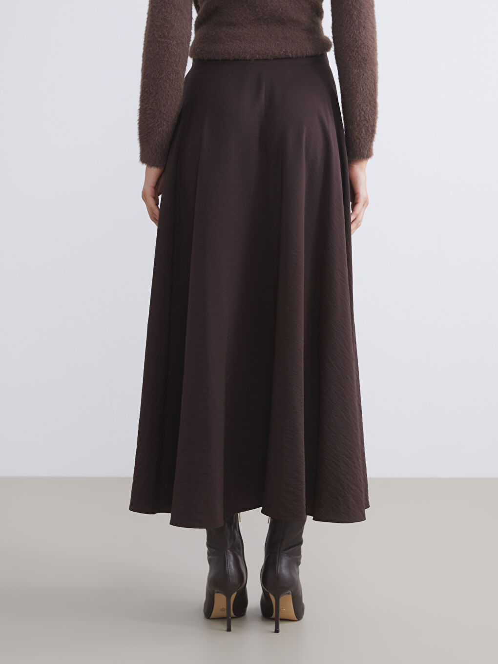 Юбка А-силуэта с молнией на талии-3