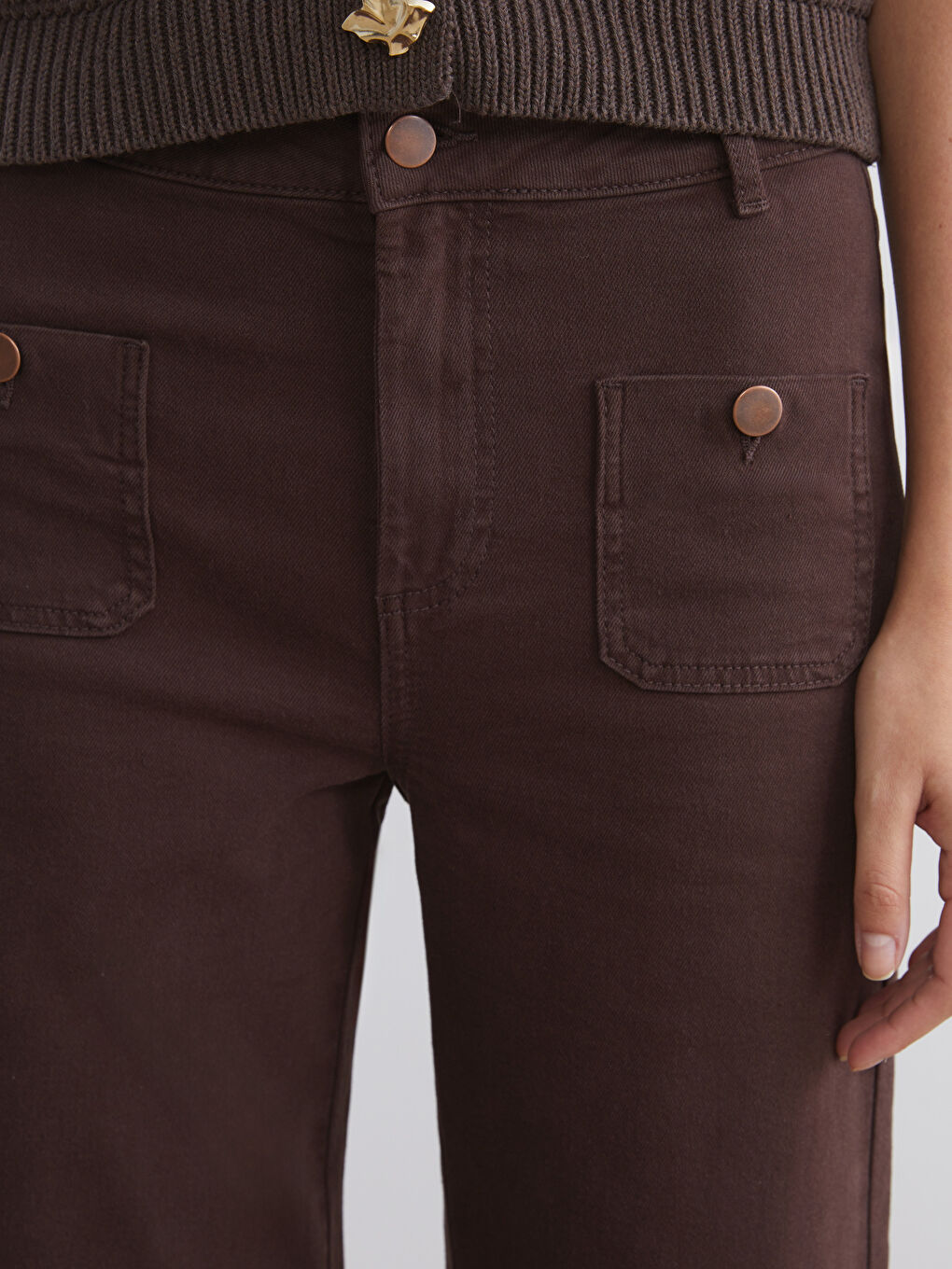 әйелдерге арналған кең балақ джинс шалбар-2