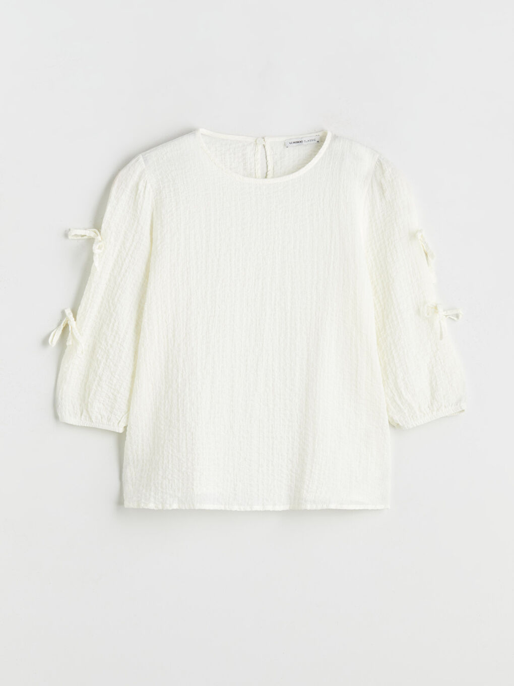 Crew Neck Textured Blouse-6