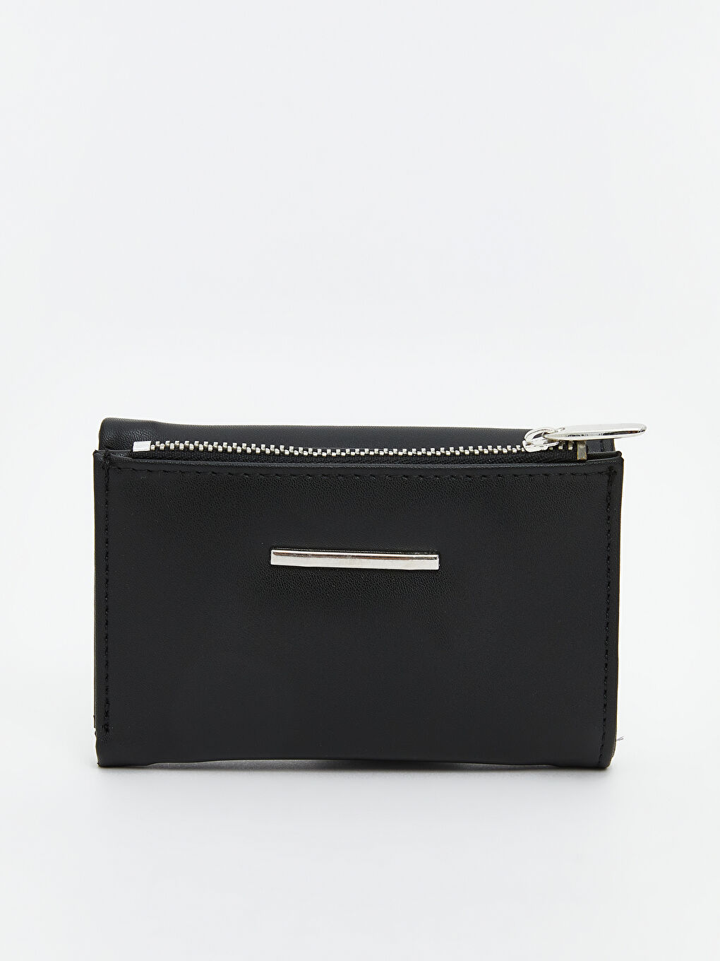 Siyah Deri Görünümlü Kadın Cüzdan-1