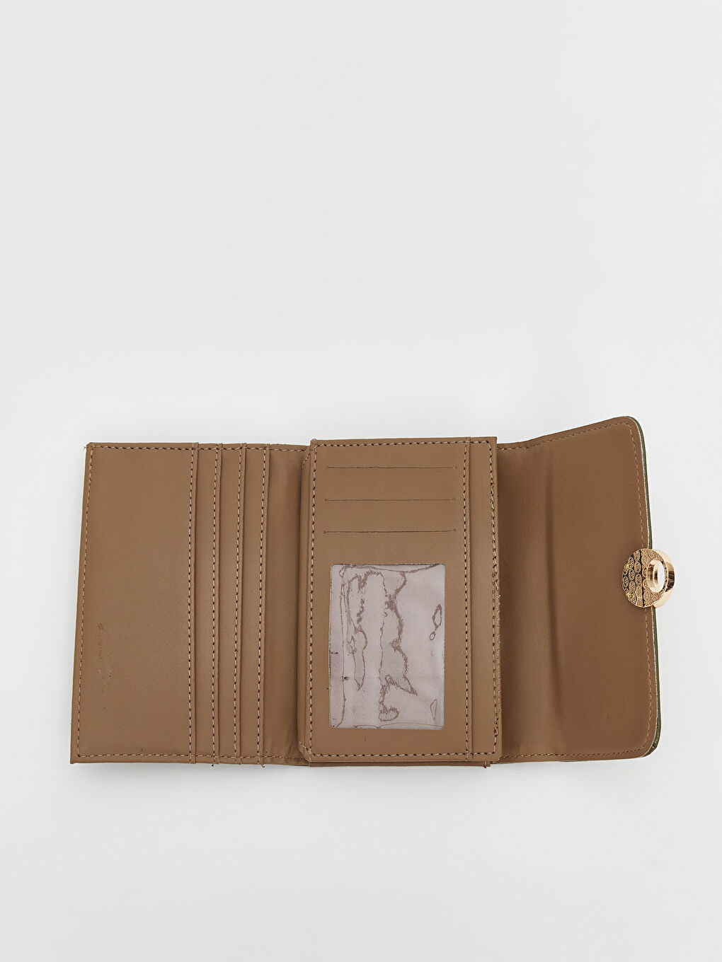 Yeşil Deri Görünümlü Kadın Cüzdan-2