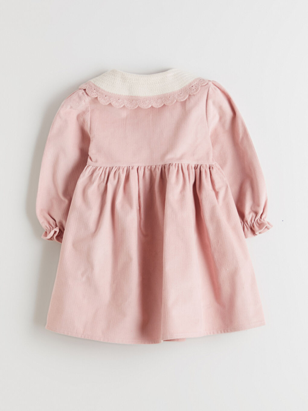 Платье из бархата с воротником Питер Пэн для девочек-4