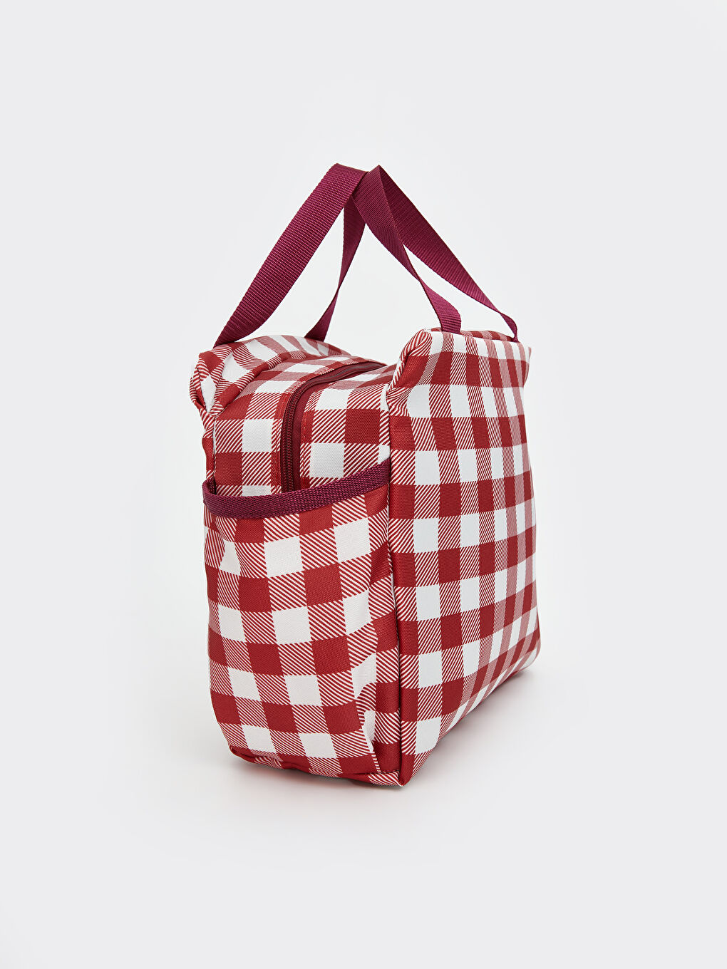 Kırmızı Kapitone Desenli Kadın Termal Çanta-1