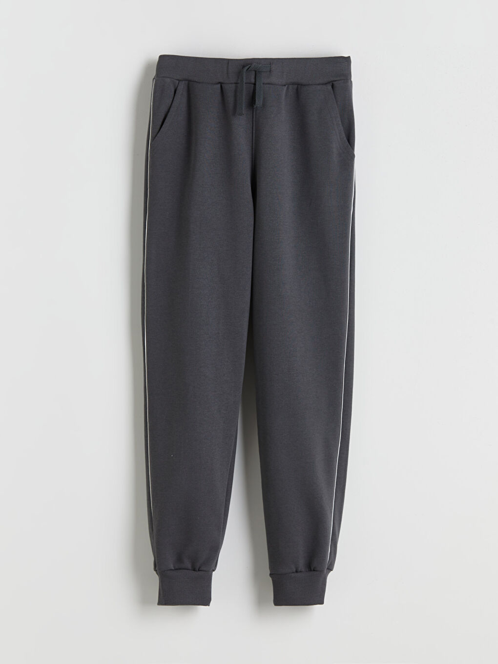 Antrasit Beli Lastikli Erkek Çocuk Jogger  Eşofman Altı