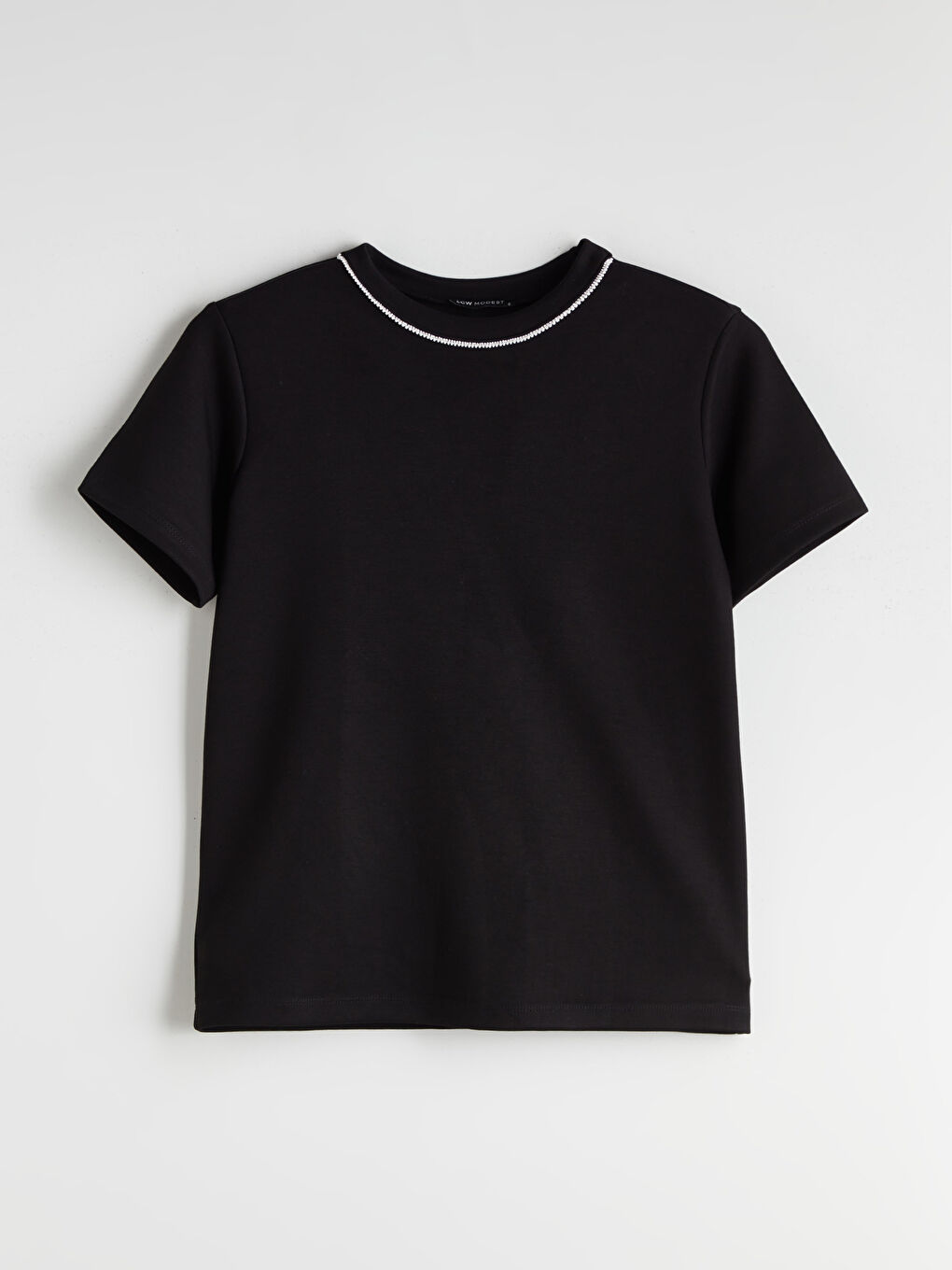 LCW Modest Crew Neck Embellished Women's T-Shirt -W5JI35Z8-CVL