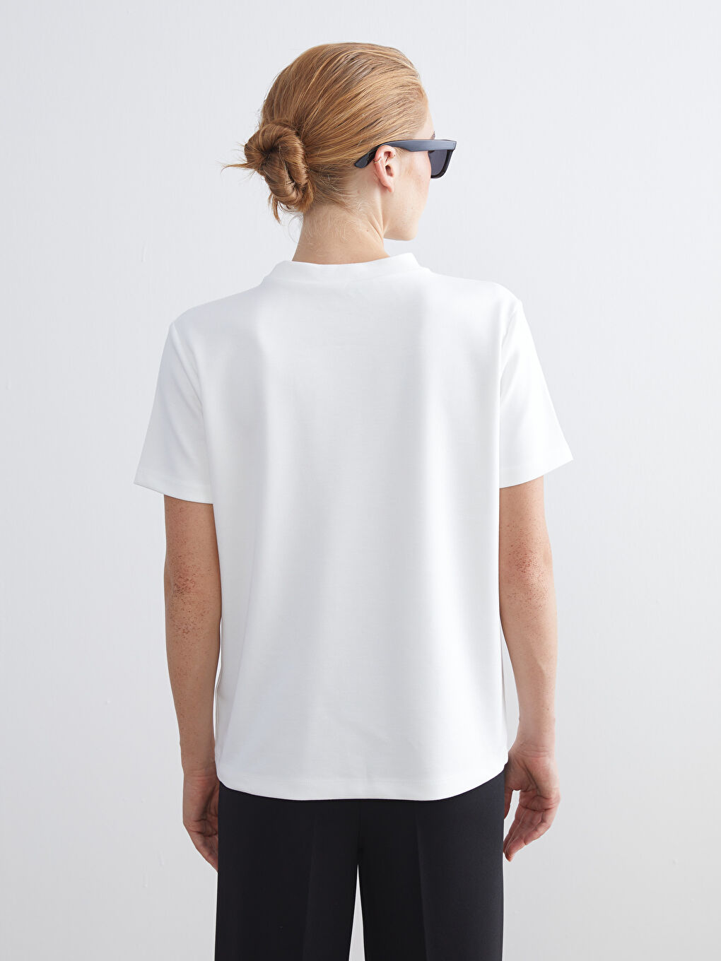 LCW Modest Crew Neck Embellished Women's T-Shirt -W5JI35Z8-R9J