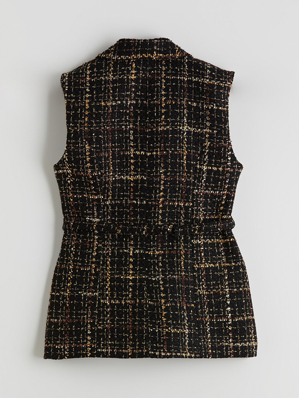 صدرية تيويد بياقة قميص للسيدات-7