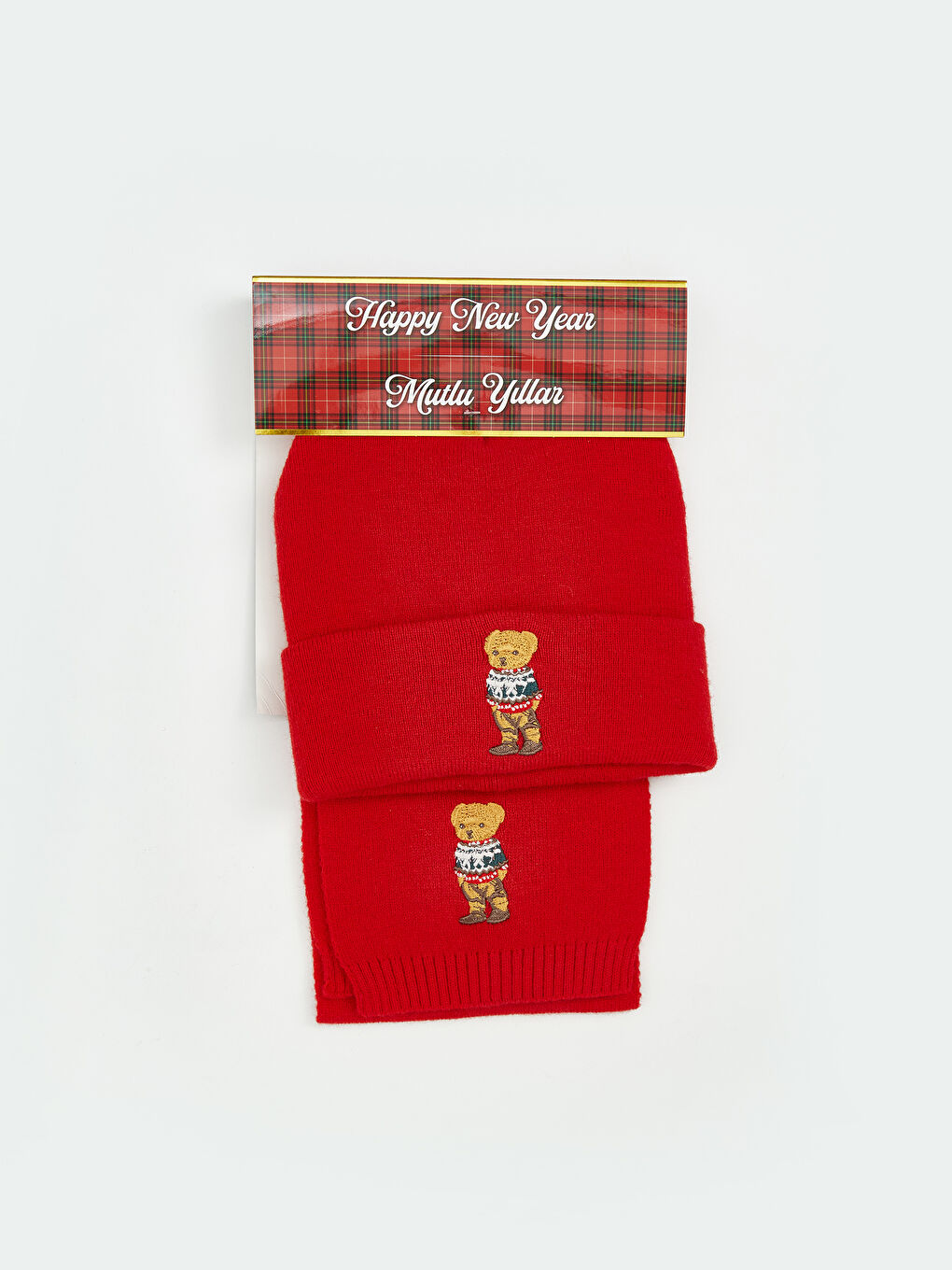 Girl RED Scarf & Beanie & Glove Set