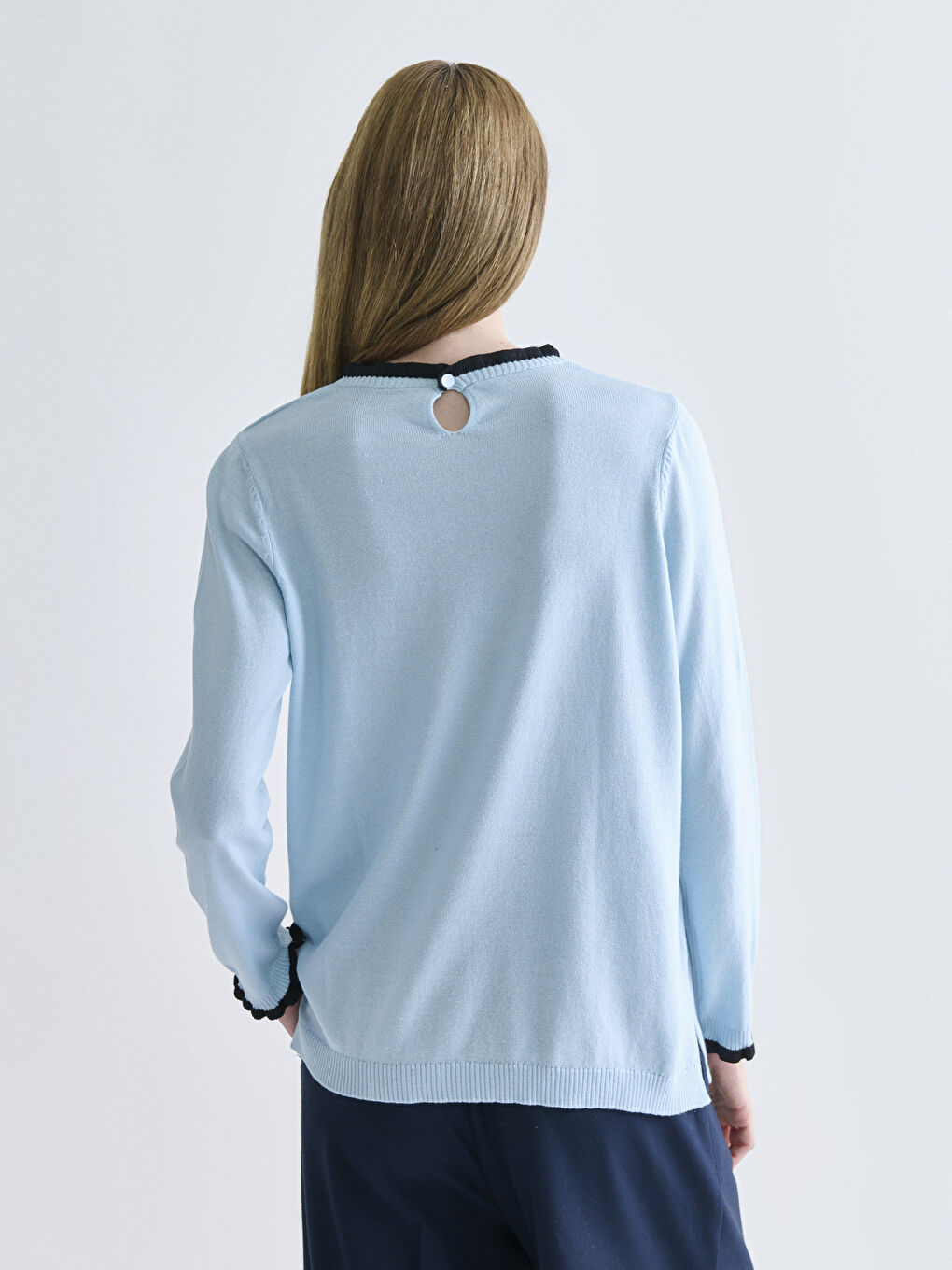 Mavi Bisiklet Yaka Kadın Triko Kazak-3