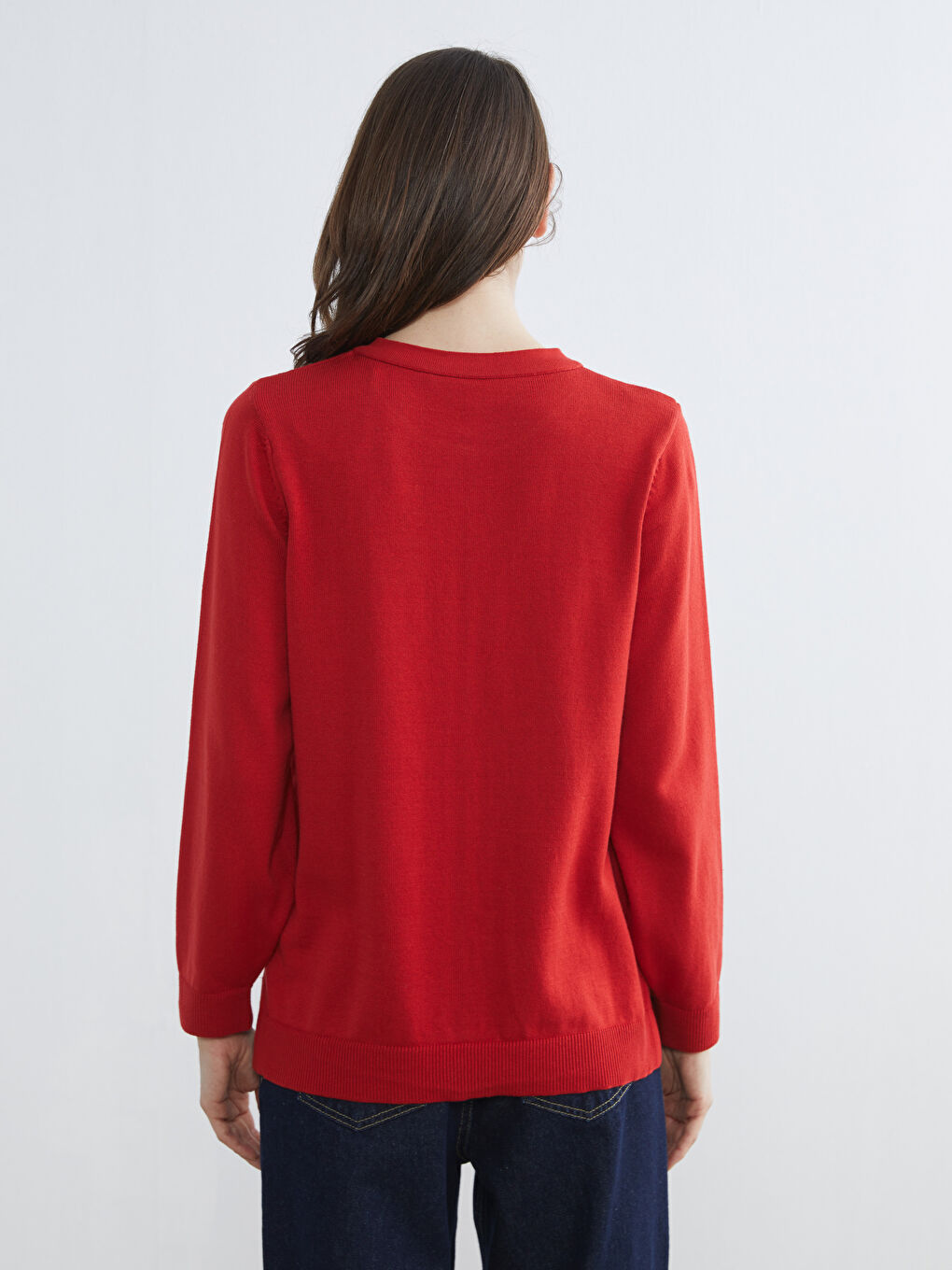 Crew Neck Women's Knitwear Cardigan-3