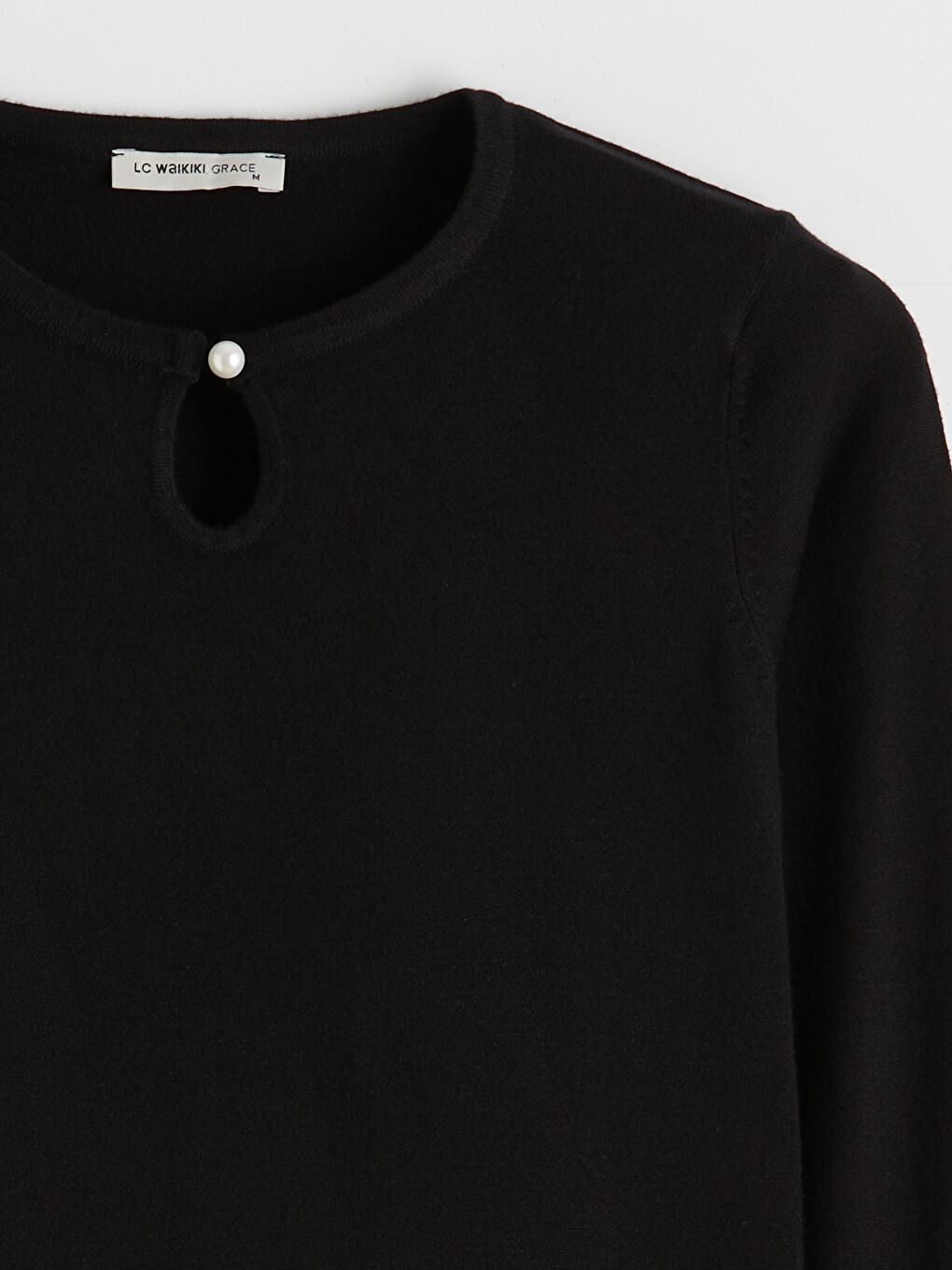 Džemper od trikotaže sa okruglim izrezom za žene-5