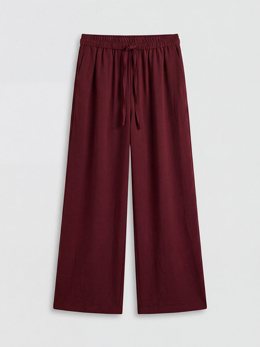Elastic Waist Wide Leg Women's Trousers-6