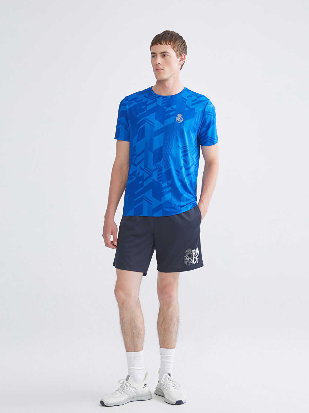 Regular Fit Real Madrid Printed Men's Fan Shorts