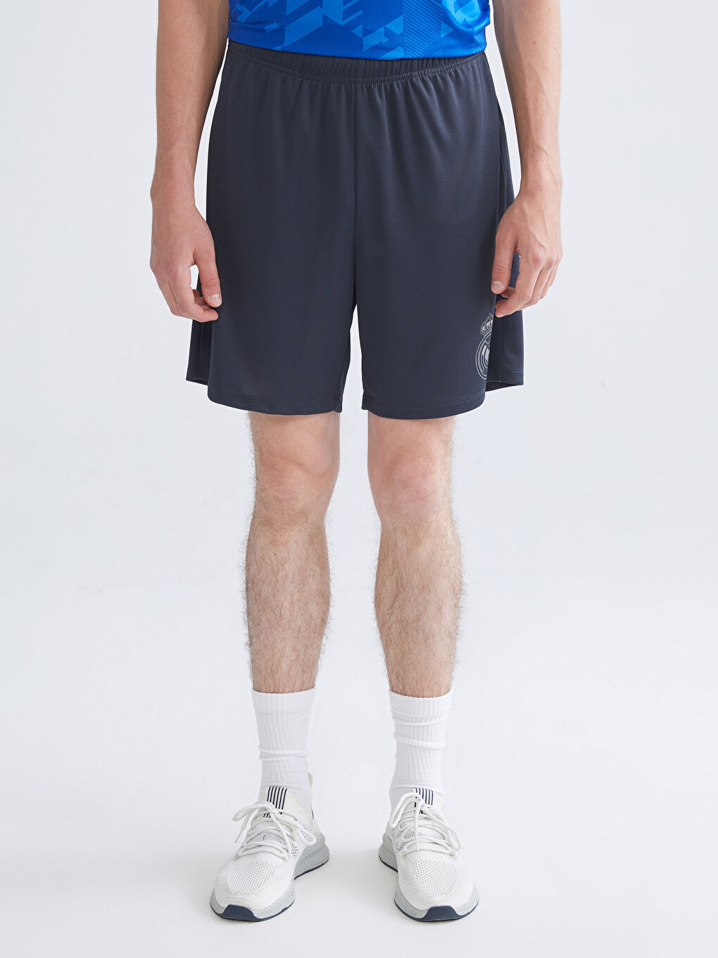 Regular Fit Real Madrid Printed Men's Fan Shorts-1
