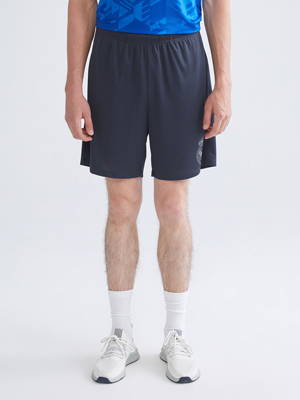 Regular Fit Real Madrid Printed Men's Fan Shorts-1