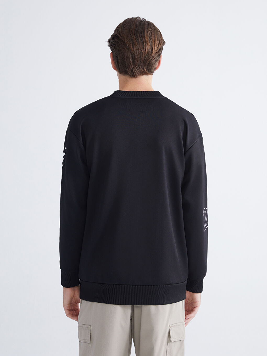 Crew Neck Printed Men's Sweatshirt-3
