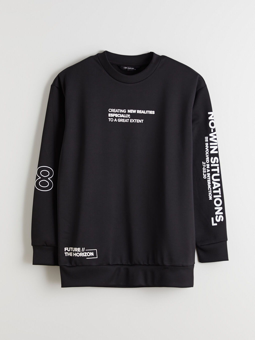 Crew Neck Printed Men's Sweatshirt