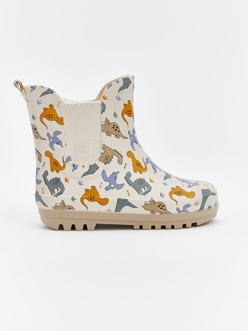 Bej Dinozor Baskılı Erkek Bebek Yağmur Botu-1