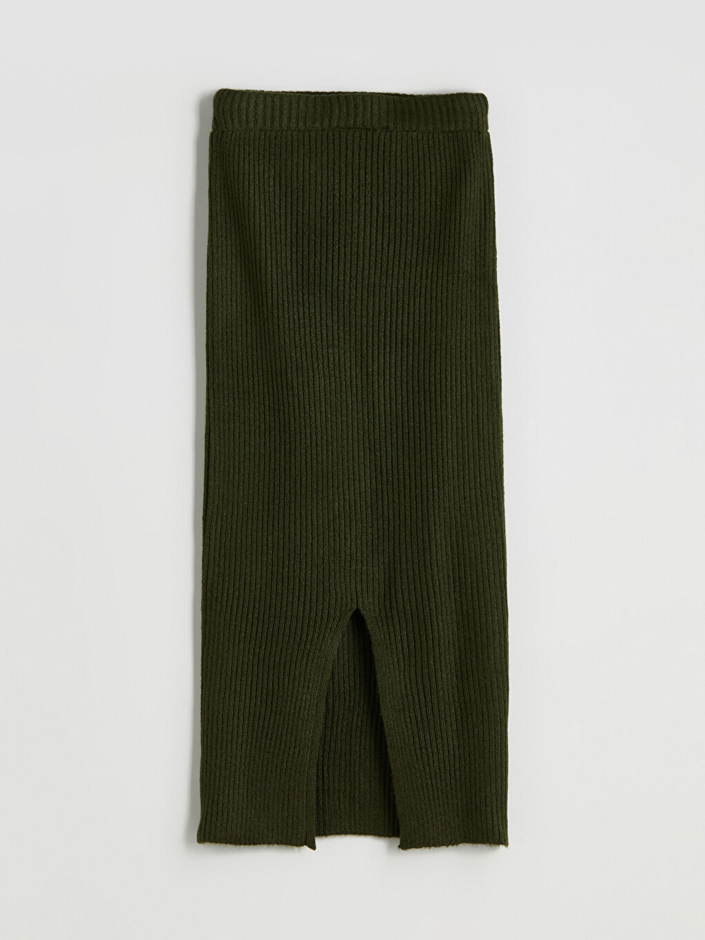 Haki Dar Fit Yırtmaçlı Etek-5