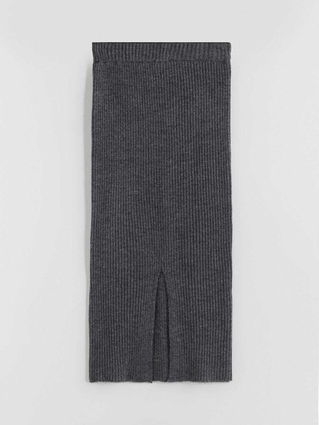 Antrasit Dar Fit Yırtmaçlı Etek-5