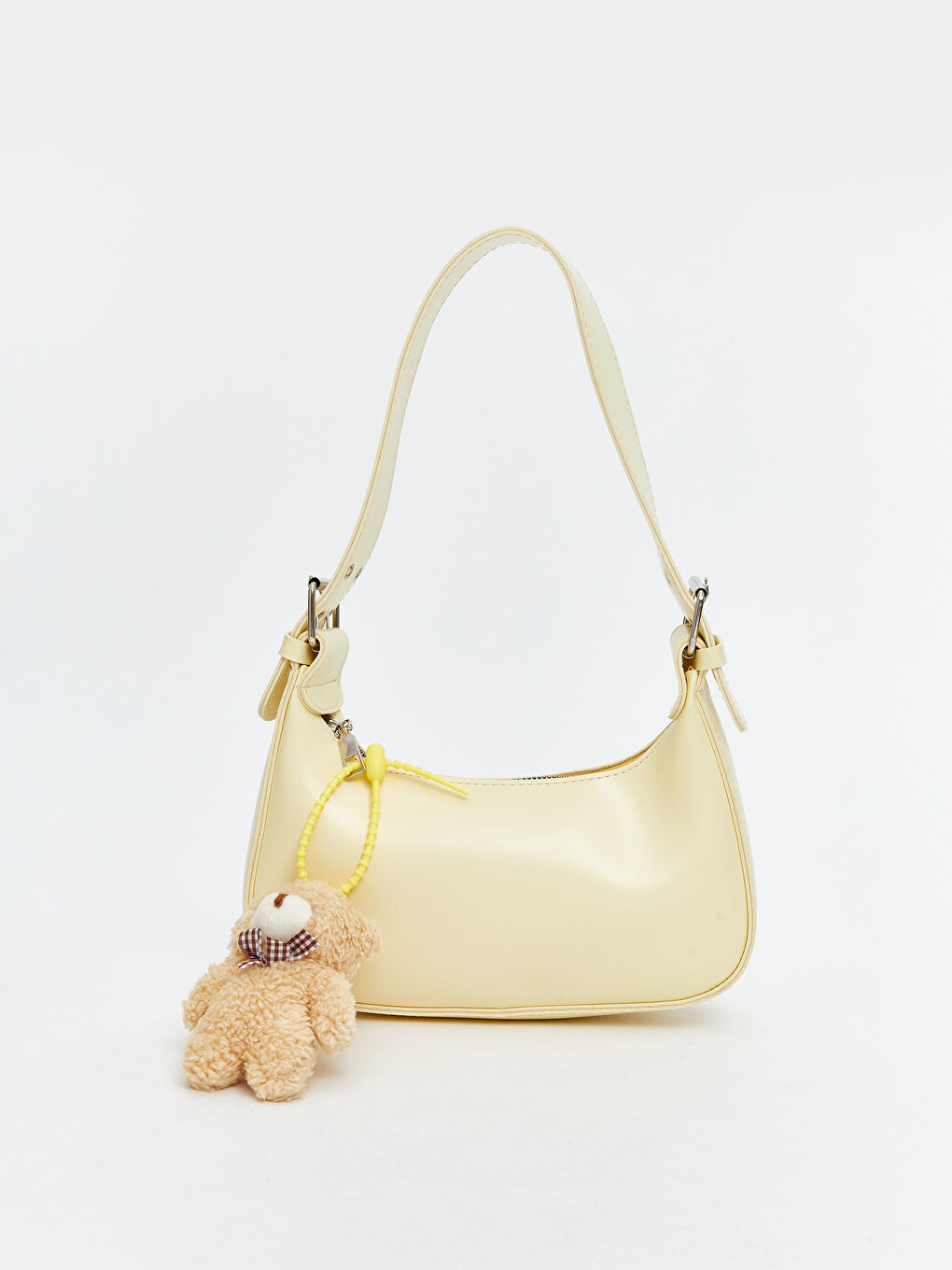 Sarı Deri Görüünmlü Kadın Omuz Çantası-2