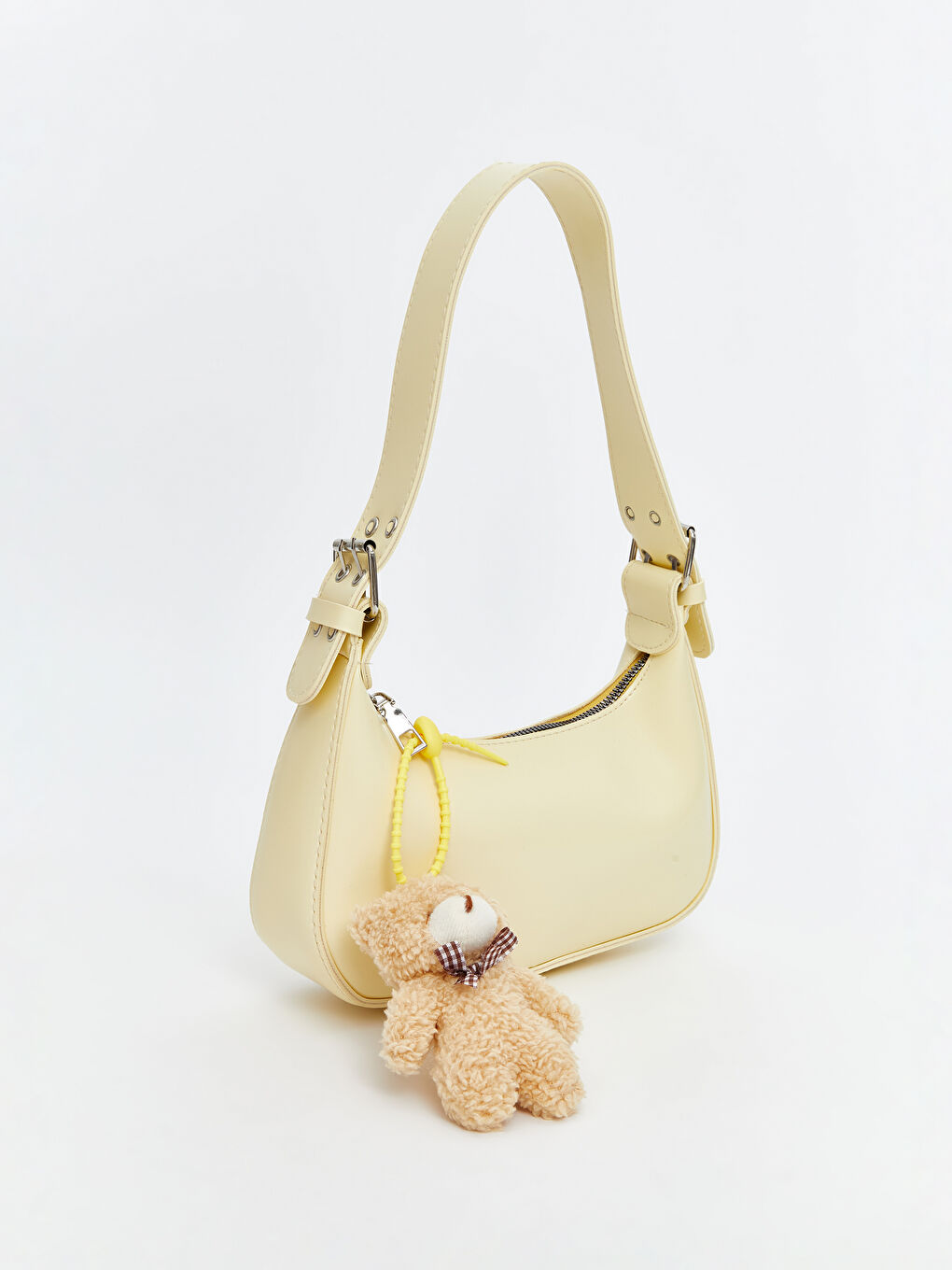 Sarı Deri Görüünmlü Kadın Omuz Çantası-3