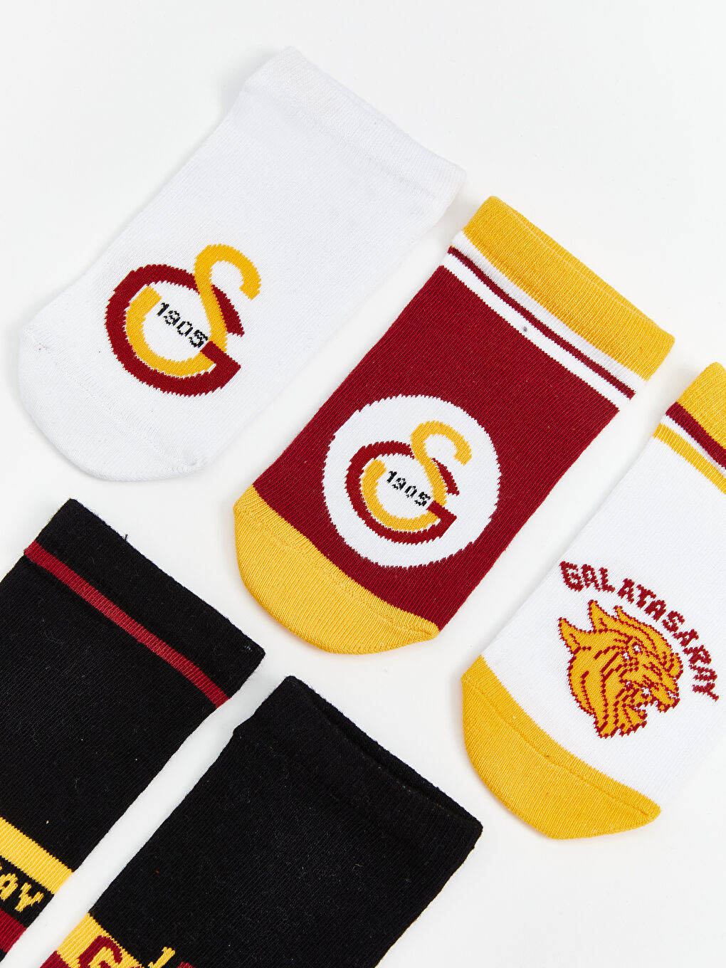 Karışık Galatasaray Desenli Erkek Çocuk Patik Çorap 5'li-2