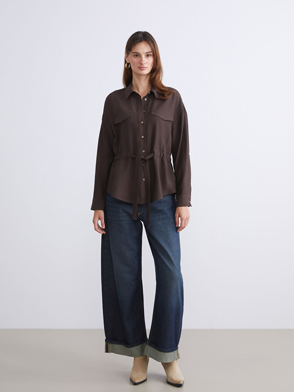 Woman BROWN Shirt-1