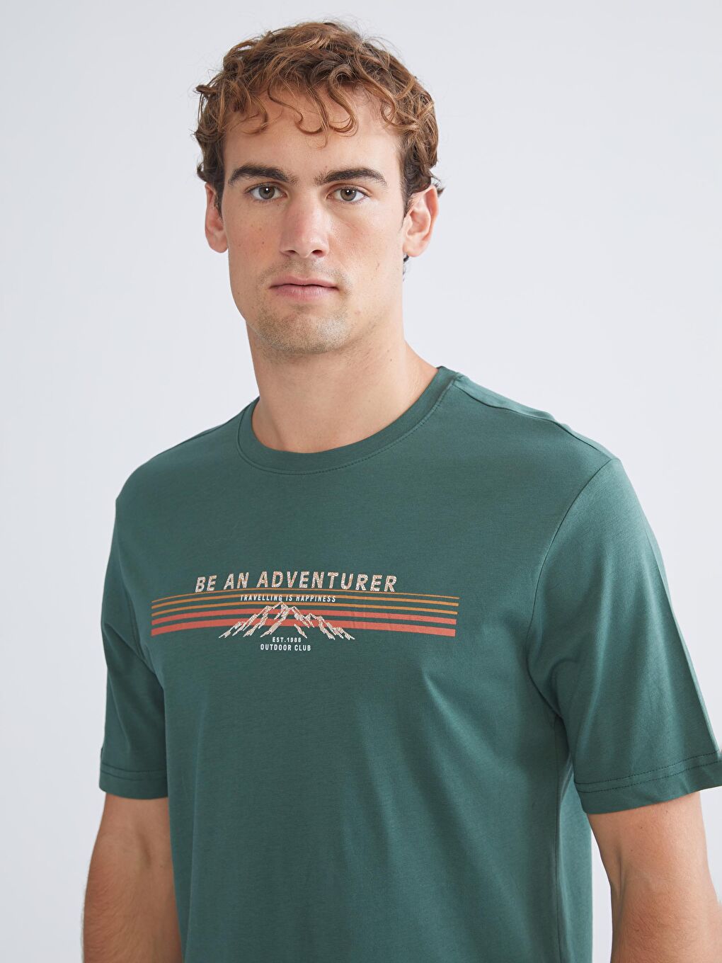 Crew Neck Printed Men's T-Shirt