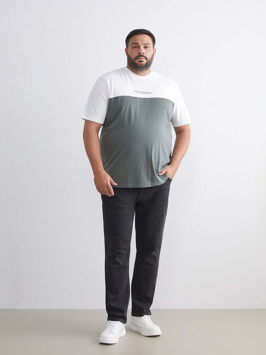 Crew Neck Color Block Men's T-Shirt-9
