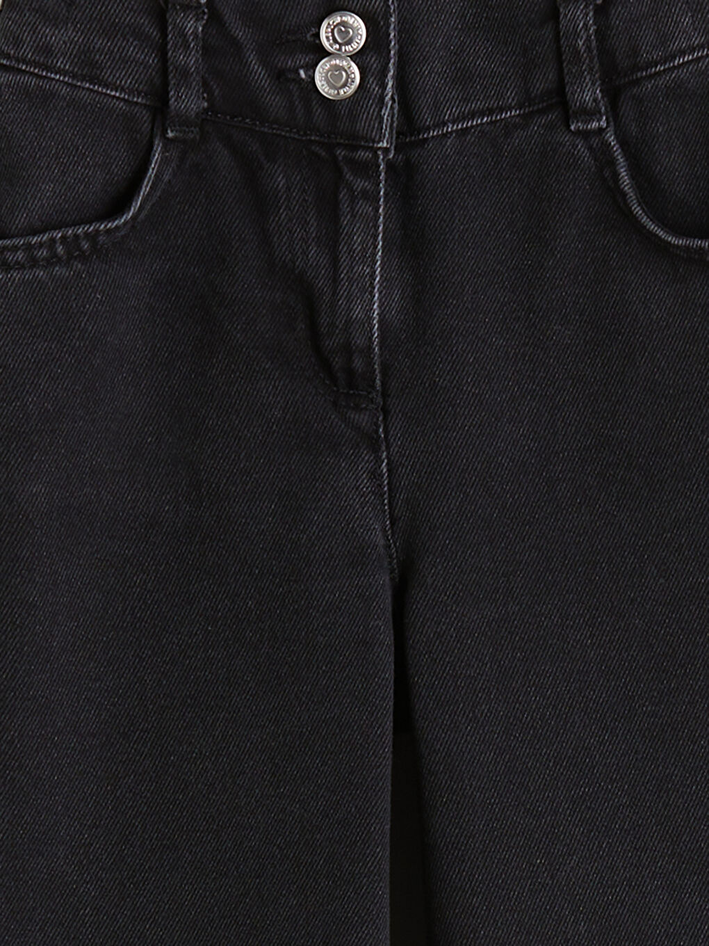 Girl's Jean Trousers with Adjustable Elastic Waist-2