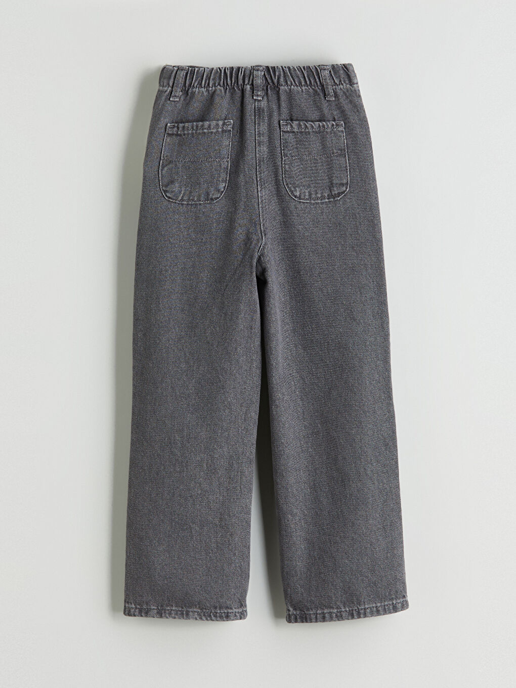 Girl's Jean Trousers with Adjustable Elastic Waist-2
