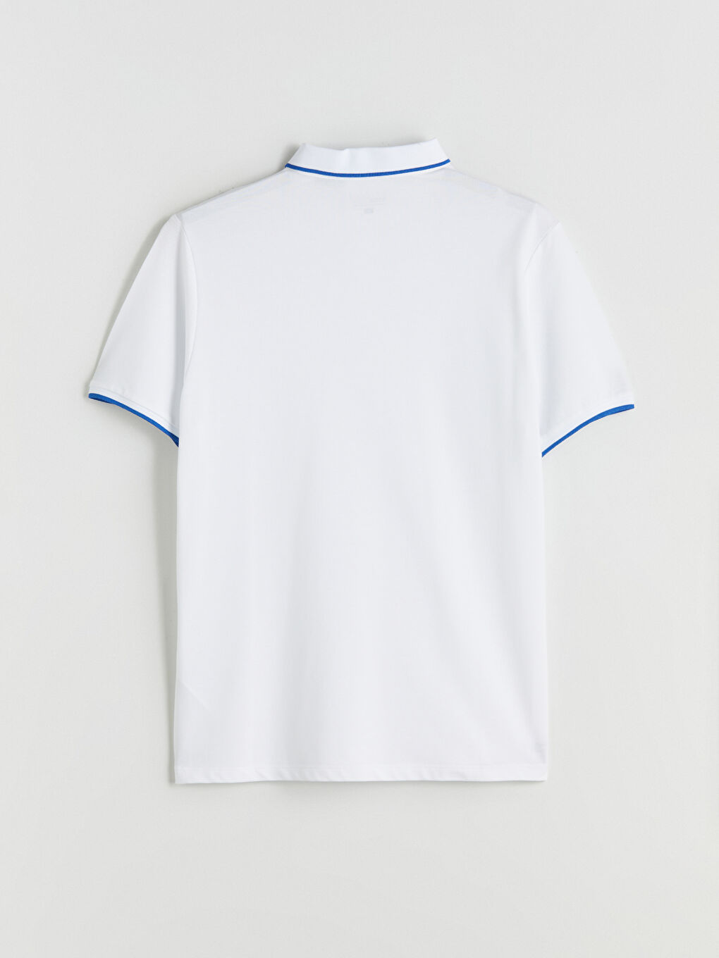 Beyaz Polo Yaka Real Madrid Baskılı Erkek Taraftar Tişört-5