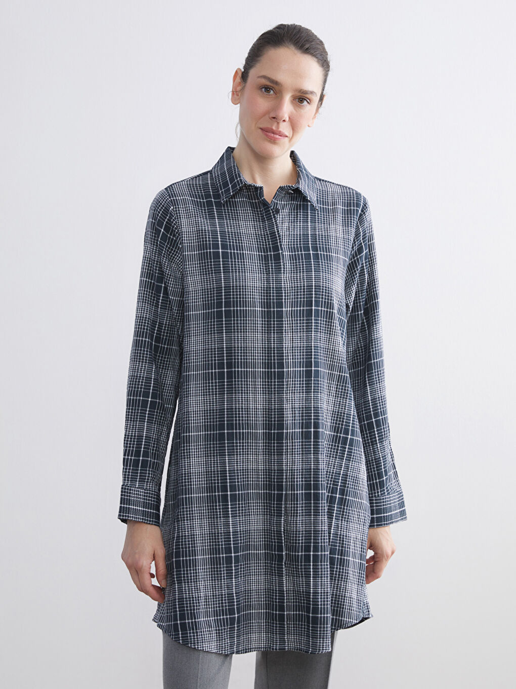 Plaid Women's Shirt Tunic
